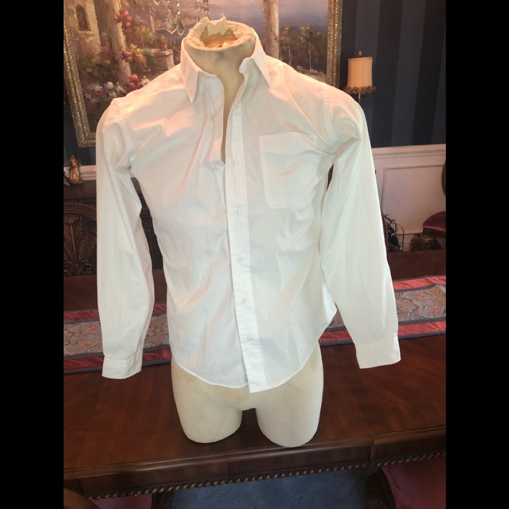 Class Club Mens White Long Sleeve Dress Shirt.  Size XL